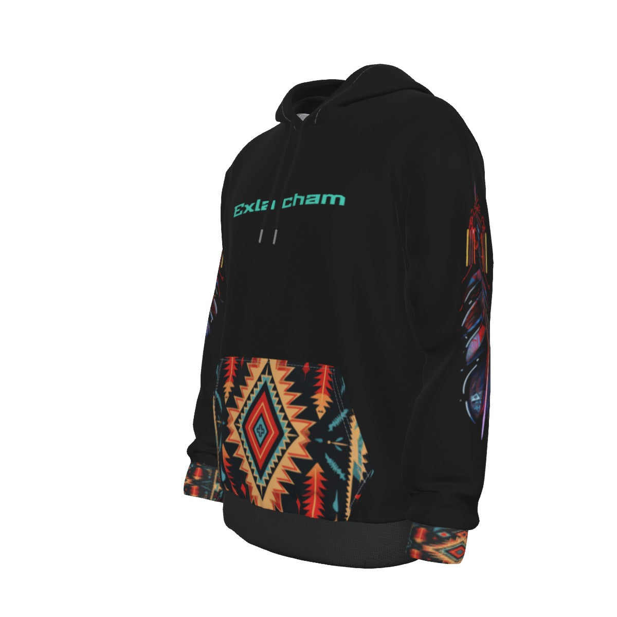 Land Back native print hoodie