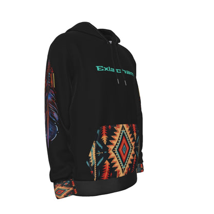 Land Back native print hoodie