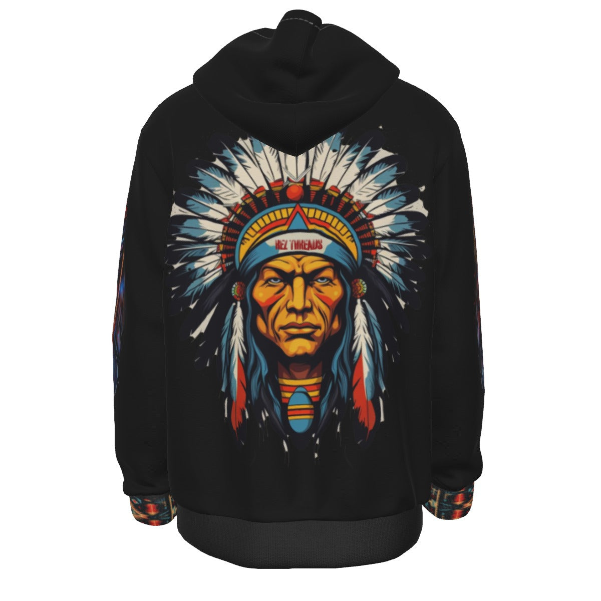 Land Back native print hoodie