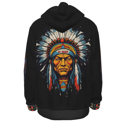 Land Back native print hoodie