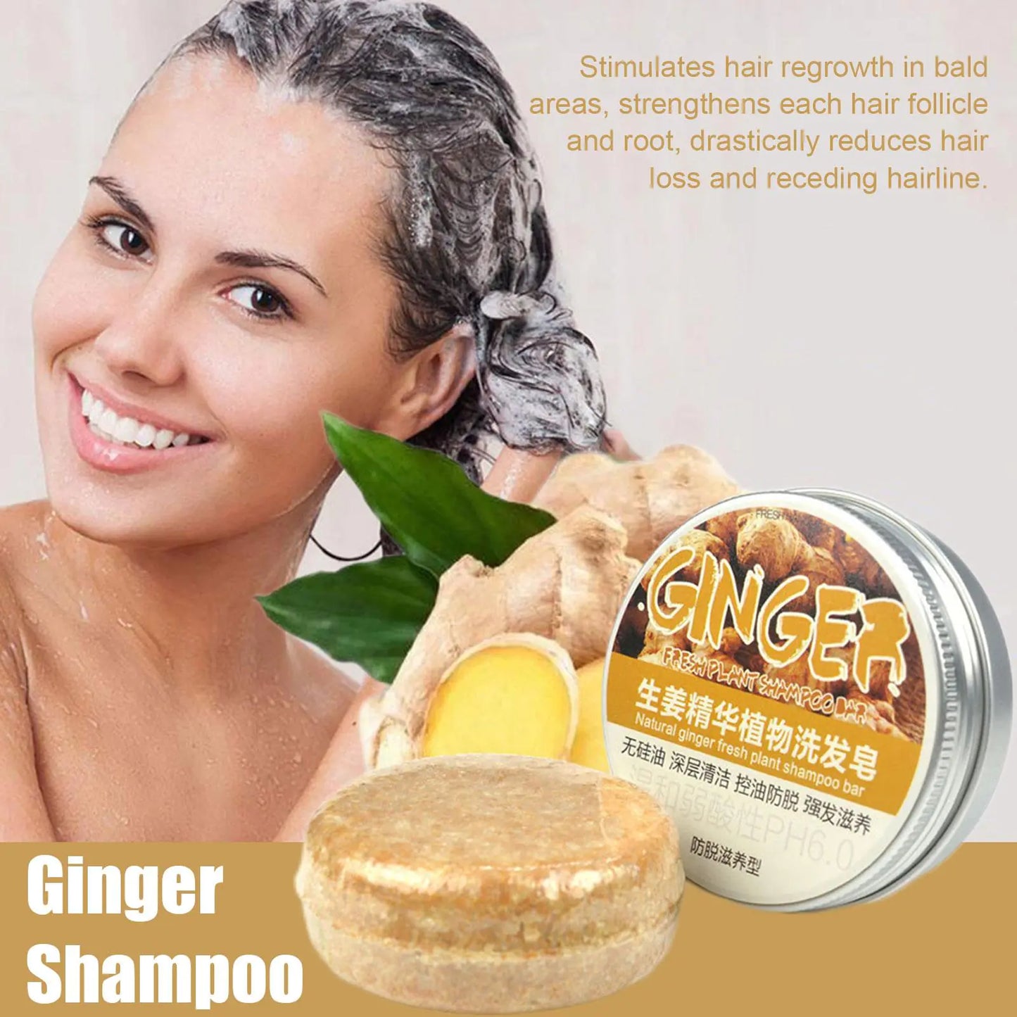 Sacred Scents Soap: Ginger Polygonum Hair Growth Soap Shampoo