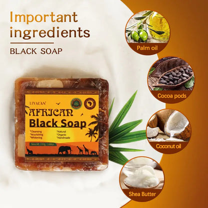 Sacred Scents Handmade African Black Soap Duo