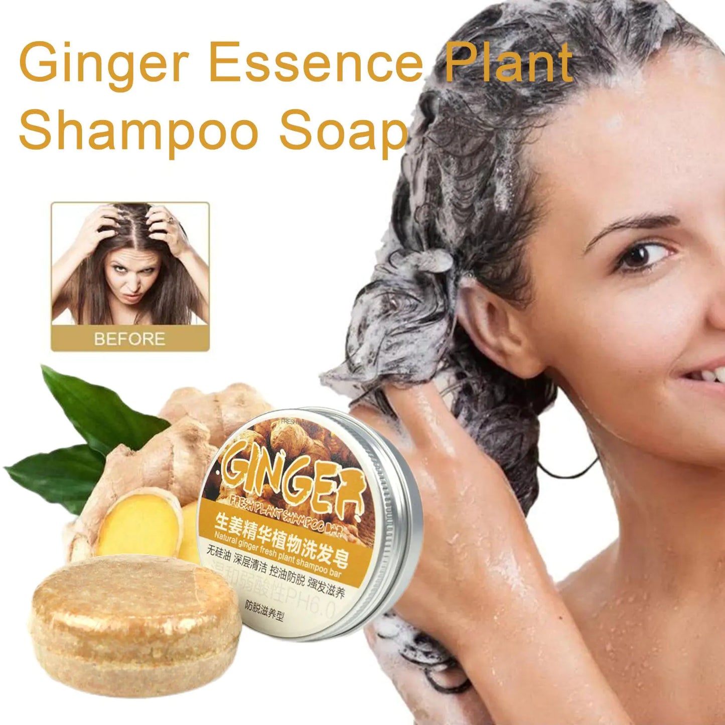 Sacred Scents Soap: Ginger Polygonum Hair Growth Soap Shampoo