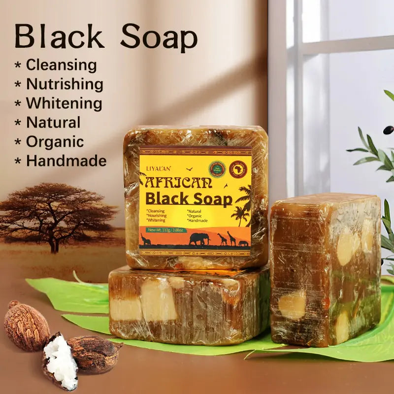 Sacred Scents Handmade African Black Soap Duo